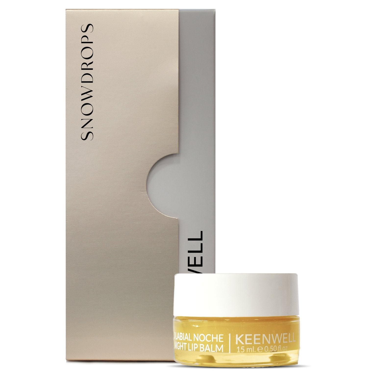 keenwell-snow-drops-overnight-lip-balm-vanilla-15ml KEENWELL SNOW DROPS NAKTINIS LŪPŲ BALZAMAS - VANILLA, 15 ML
