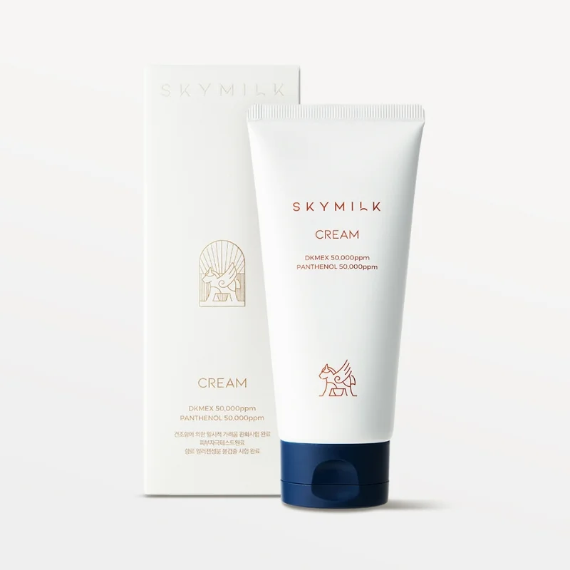 SKYMILK-Raminantis-kremas-su-asiles-pienu-ir-DKMEX® SKYMILK „Panthenol Cream” veido kremas, 120 ml