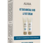AHAVA rinkinys: mineralinis rankų kremas ir pėdų kremas (2 × 100 ml)