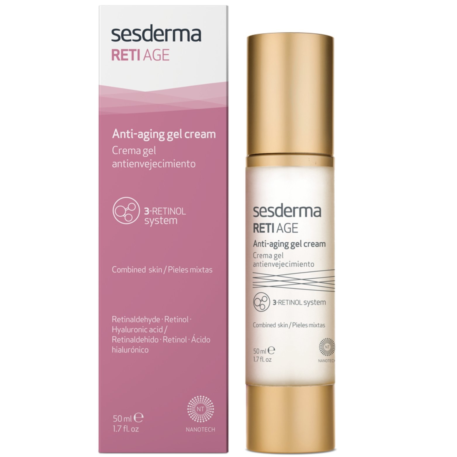 xr:d:DAFATkAzBDA:3932,j:2345654554289430953,t:23100511 Sesderma Reti-Age gelinis veido kremas, 50 ml - Image 1