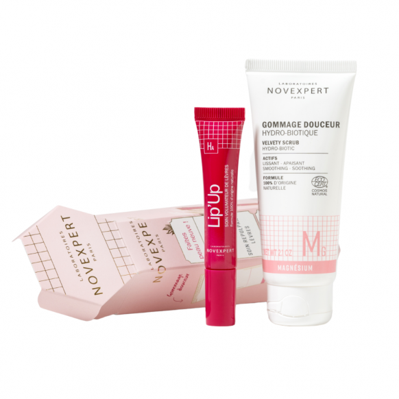novexpert kaledinis rinkinys veido prieziurai putlinamoji priemone lupoms lipupsvelnus kreminis veido sveitiklis su magniu 60ml 2
