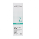 Novexpert trejopo poveikio juoda, valomoji kaukė veidui su Trio-Zink kompleksu, 70 g