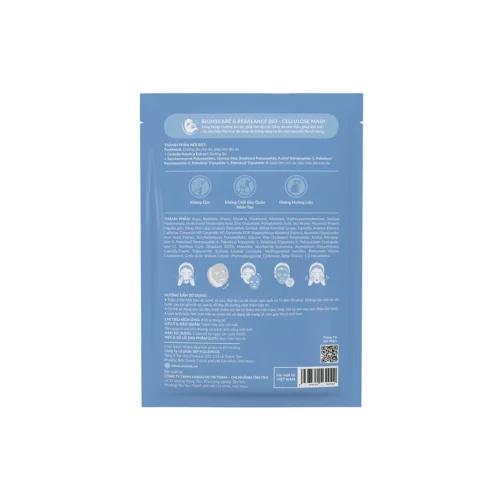 Biomecare & Rebalance bioceliuliozinė veido kaukė su B5 ir peptidais, 1 × 25 g
