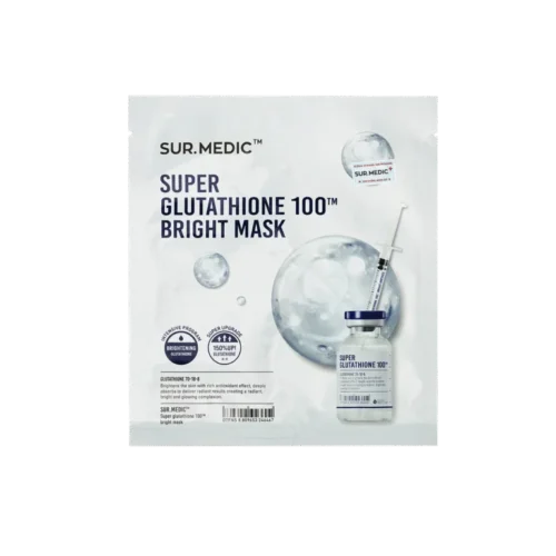 Sur.Medic™ Super Glutathione 100™ skaistinamoji lakštinė veido kaukė, 1 × 30 g