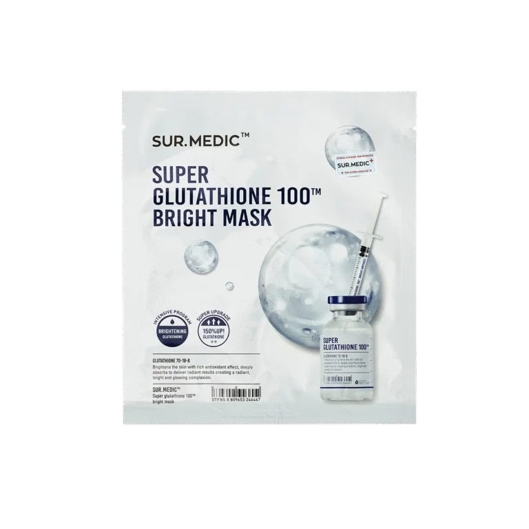 surmedic_mask-768x768 Sur.Medic™ Super Glutathione 100™ skaistinamoji lakštinė veido kaukė, 1 × 30 g