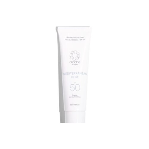 Ariadne Athens Veido kremas su apsauga nuo saulės SPF50 Mediterranean Blue, 50ml