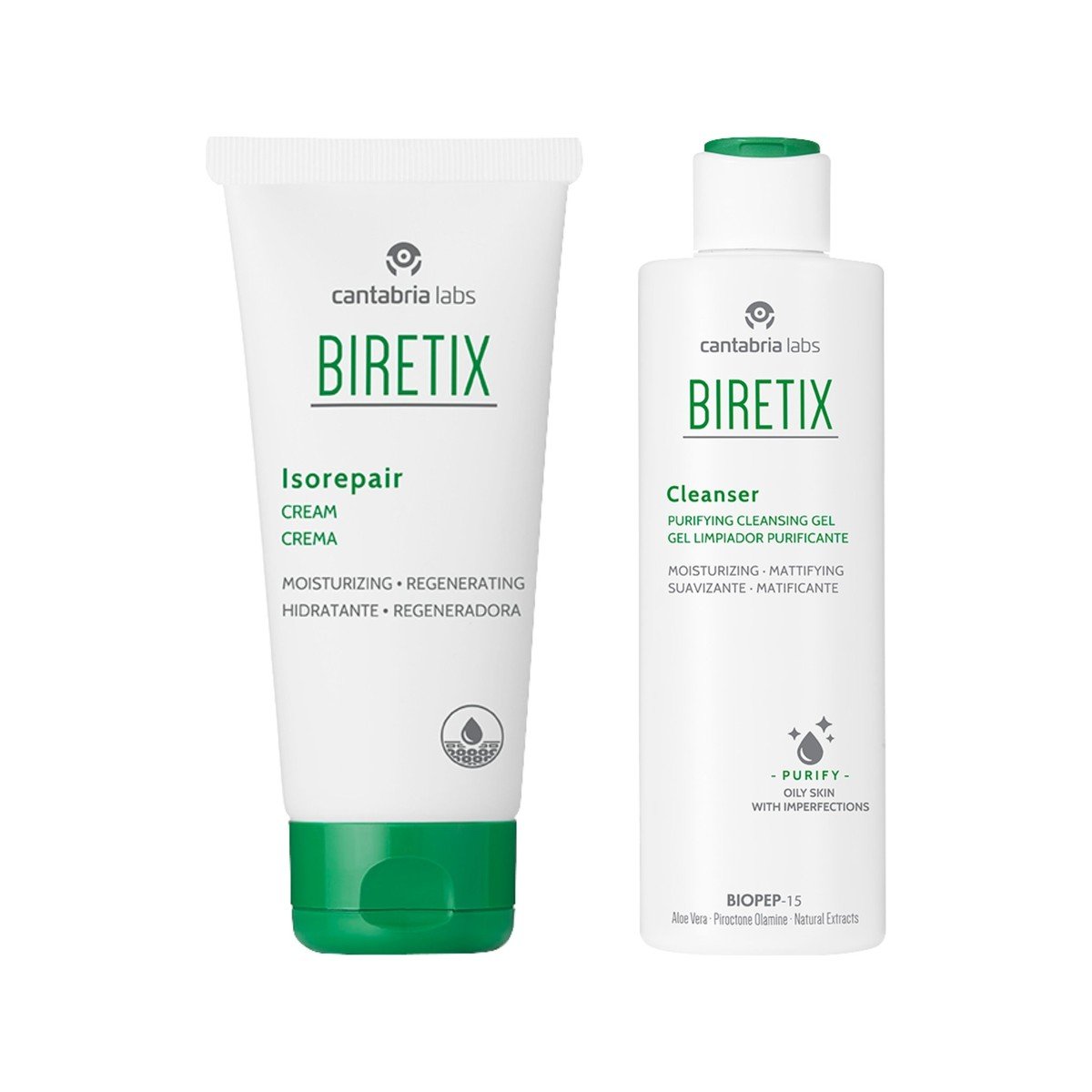 Biretix rinkinys: Isorepair veido kremas, 50 ml + prausiklis, 200 ml Biretix rinkinys: Isorepair veido kremas, 50 ml + prausiklis, 200 ml