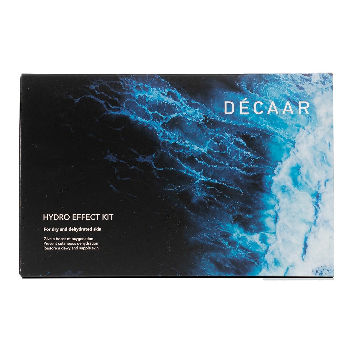 Decaar Hydro Effect kelioninis rinkinys sausai ir dehidratuotai odai: 5 priemonės Decaar Hydro Effect kelioninis rinkinys sausai ir dehidratuotai odai: 5 priemonės