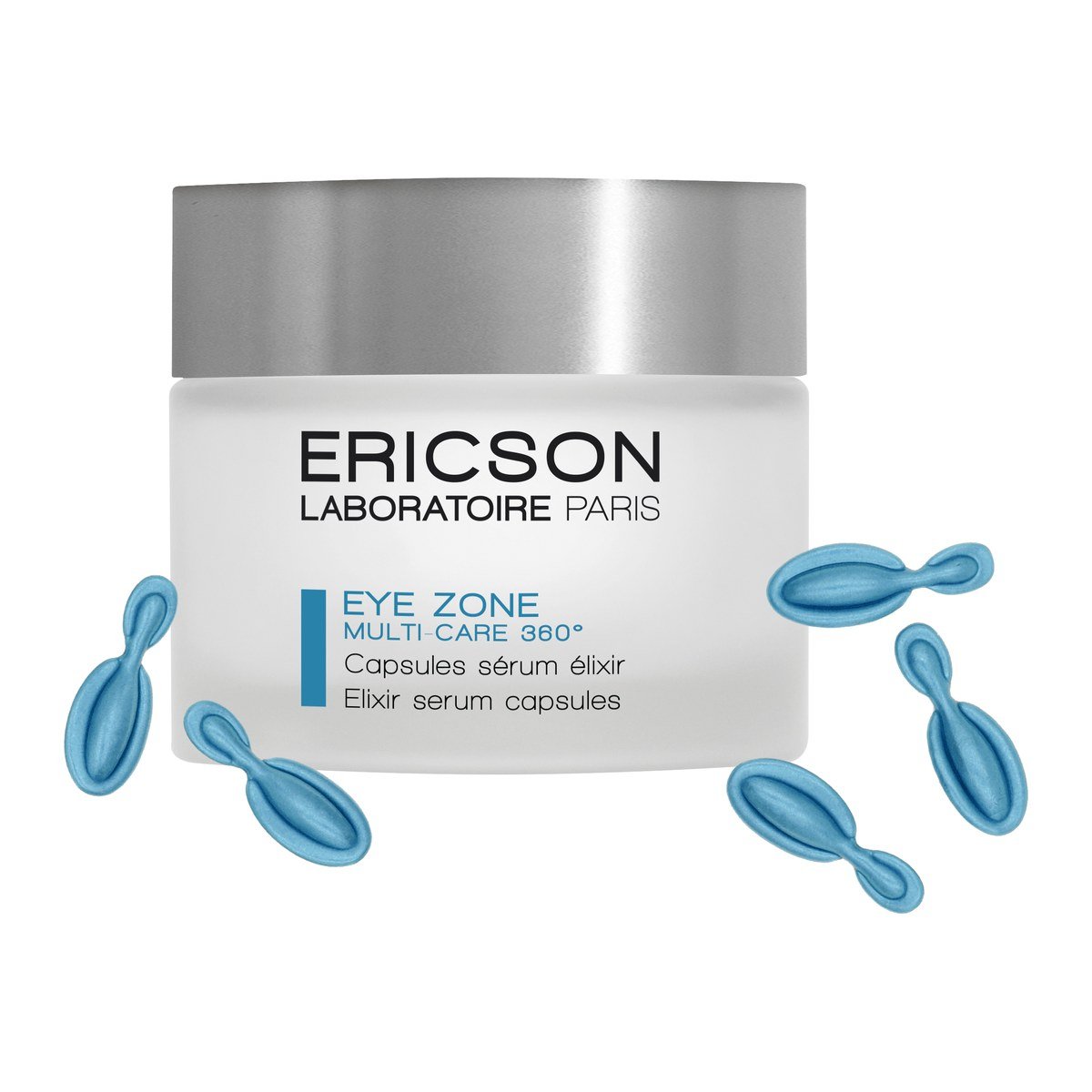 Ericson Laboratoire Eye Zone Elixir Serum Capsules atgaivinančio serumo kapsulės akių sričiai, 60 kaps. Ericson Laboratoire Eye Zone Elixir Serum Capsules atgaivinančio serumo kapsulės akių sričiai, 60 kaps.