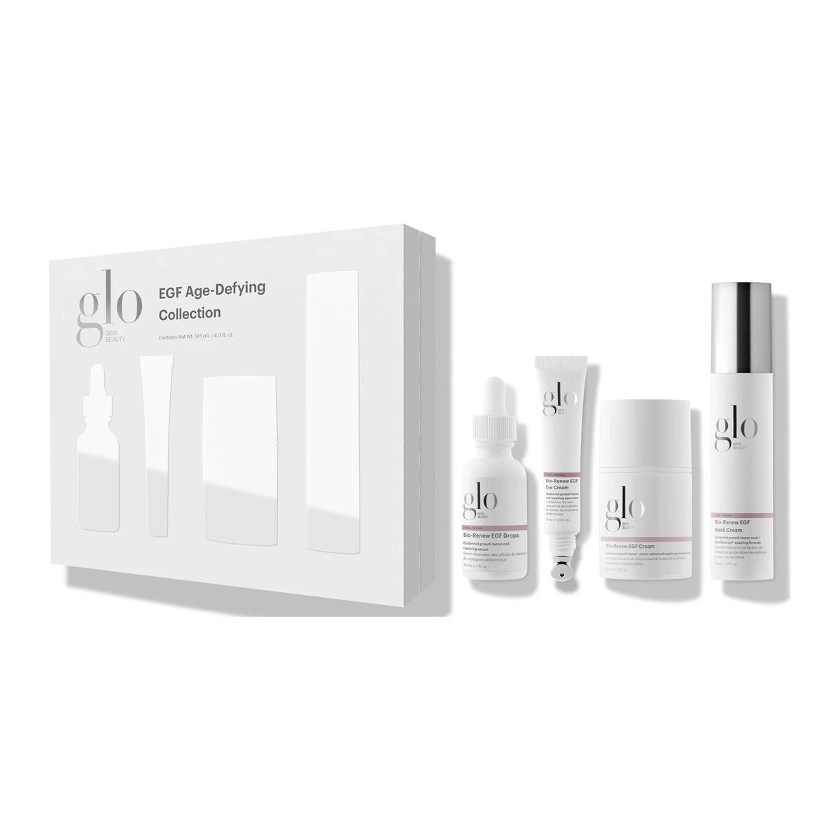 Glo Skin Beauty EGF Age-Defying Collection odos jaunatviškumą puoselėjantis rinkinys Glo Skin Beauty EGF Age-Defying Collection odos jaunatviškumą puoselėjantis rinkinys