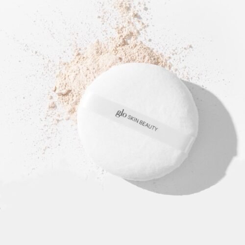 Glo Skin Beauty Powder Puff + Case pudros padelis su kelioniniu dėklu